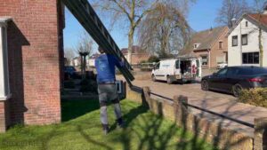 Schoorsteen onderhoud Rijen ladder bus